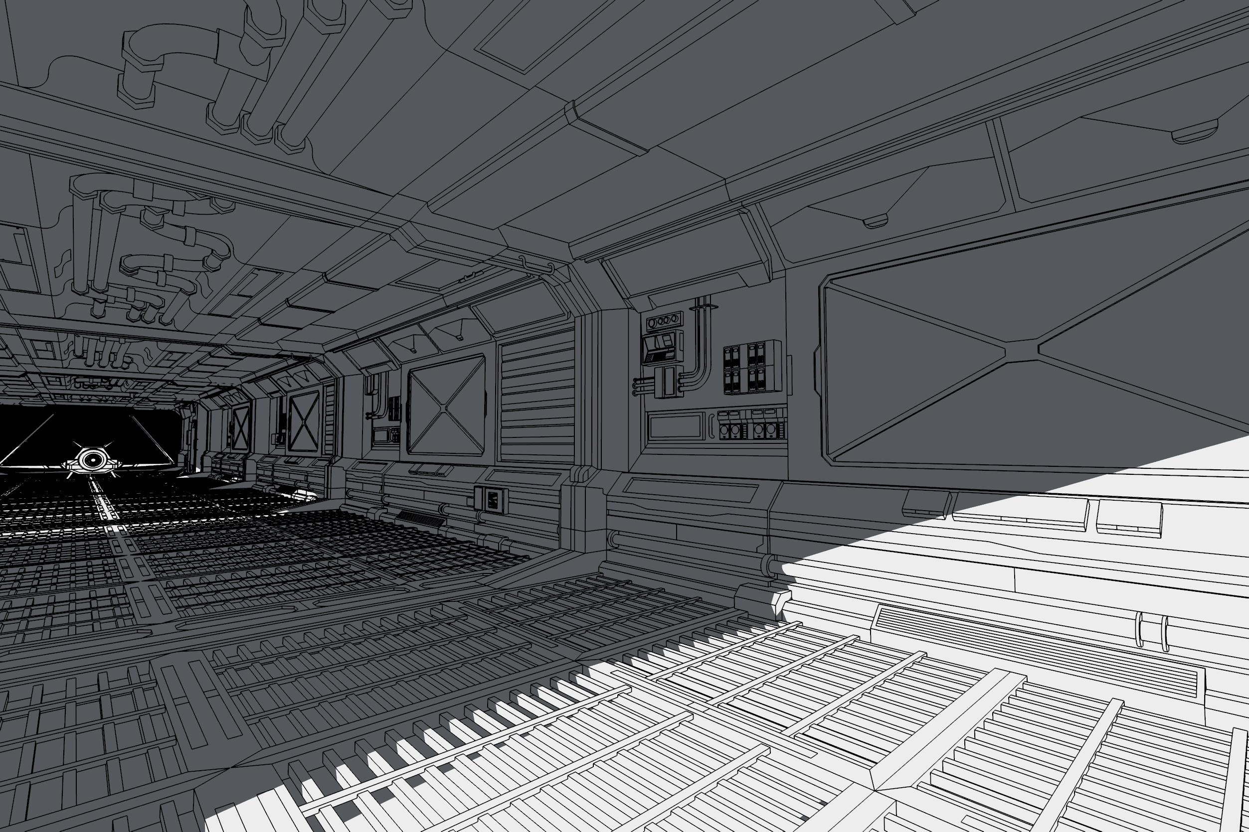 Spaceship scene, view 2